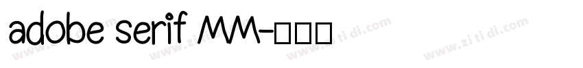 adobe serif MM字体转换